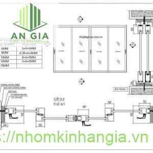 Cấu tạo của cửa lùa Xingfa hệ 93