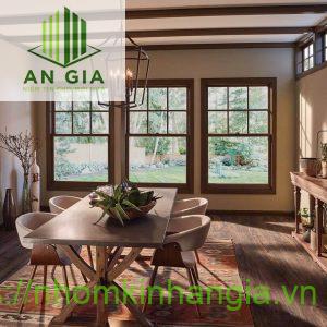 Cửa sổ nhôm vân gỗ