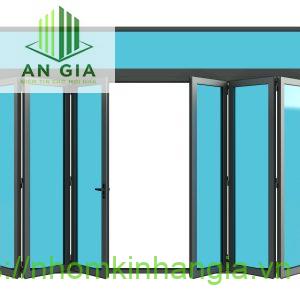 Mẫu cửa nhôm Xingfa 6 cánh sang trọng